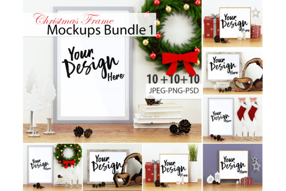 Christmas Frame Mockup Bundle Volume 01