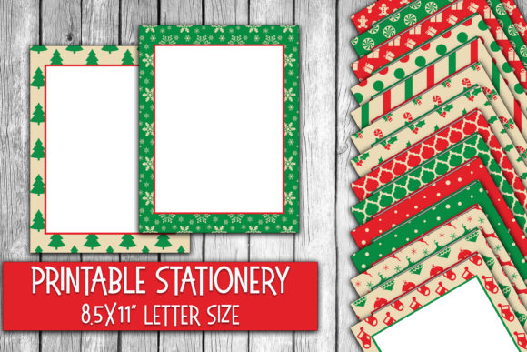 Christmas Stationery Digital Paper Patterns