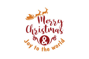 Merry Christmas Joy to the World SVG Cut for Crafts