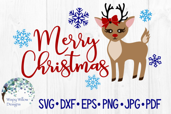 Merry Christmas Rudolph for Crafts