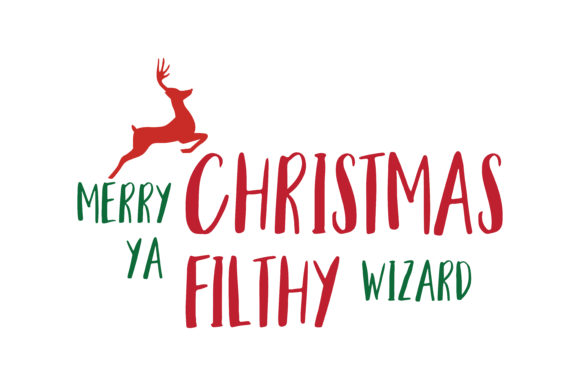 Merry Christmas Ya Filthy Wizard SVG Cut for Crafts